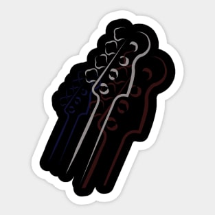 Bass Player Red White and Blue Sticker